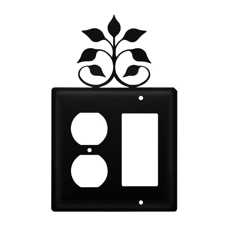 Double Leaf Fan Single Outlet and GFI Cover CUSTOM Product