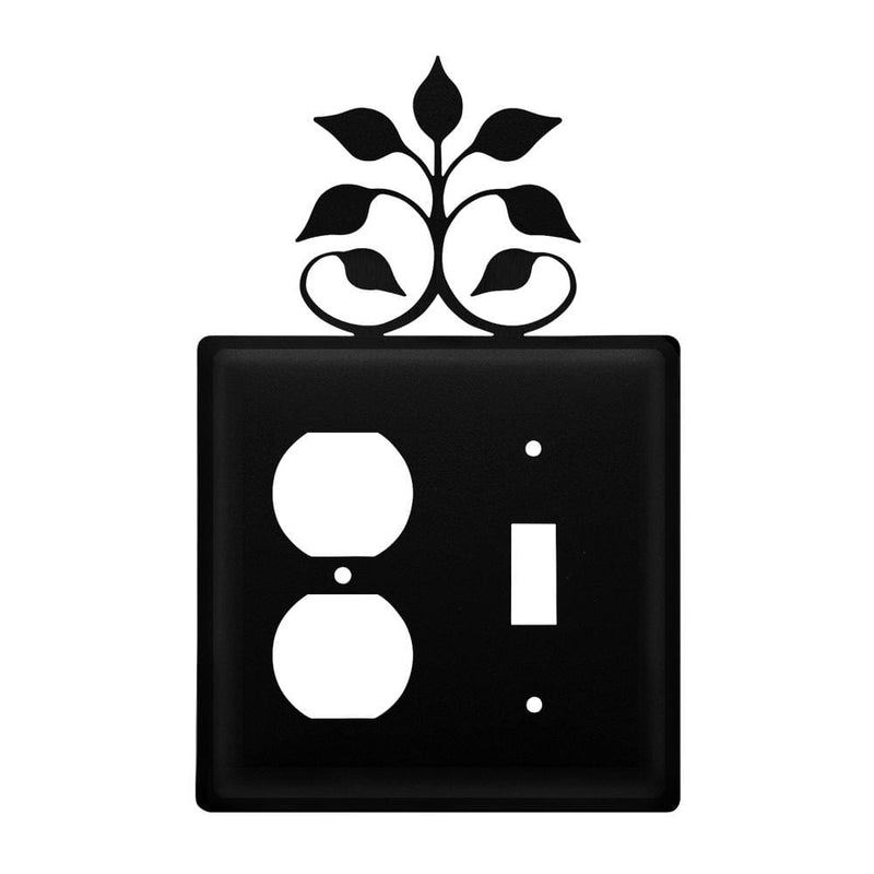 Double Leaf Fan Single Outlet and Switch Cover