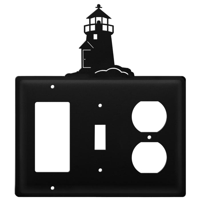 Triple Lighthouse Single GFI Switch and Outlet Cover CUSTOM Product