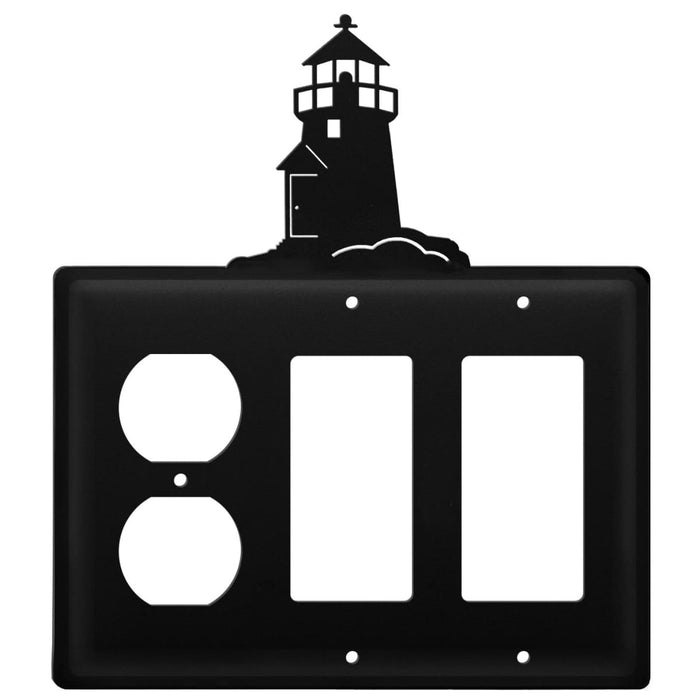 Triple Lighthouse Single Outlet and Double GFI Cover CUSTOM Product