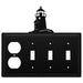Quad Lighthouse Single Outlet and Triple Switch Cover CUSTOM Product