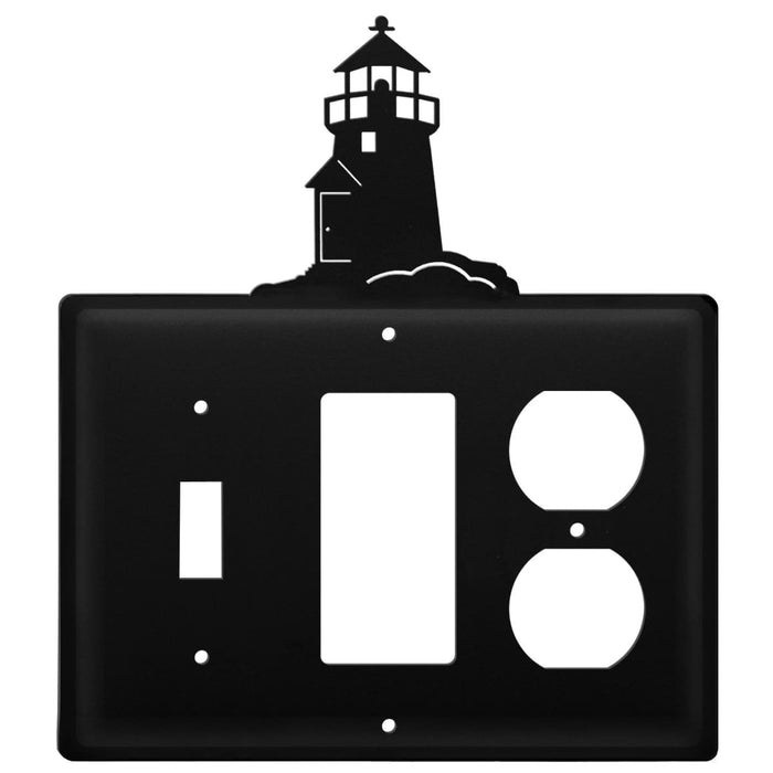 Triple Lighthouse Single Switch GFI and Outlet Cover CUSTOM Product