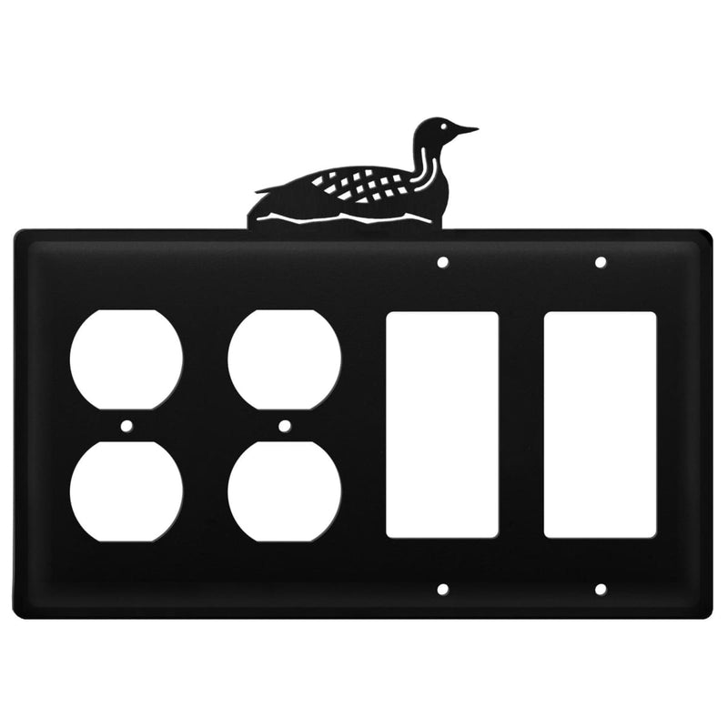 Quad Loon Double Outlet and Double GFI Cover CUSTOM Product