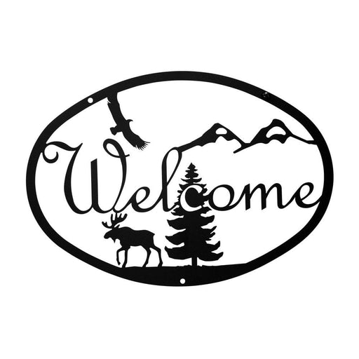 Moose & Eagle Welcome Sign Medium
