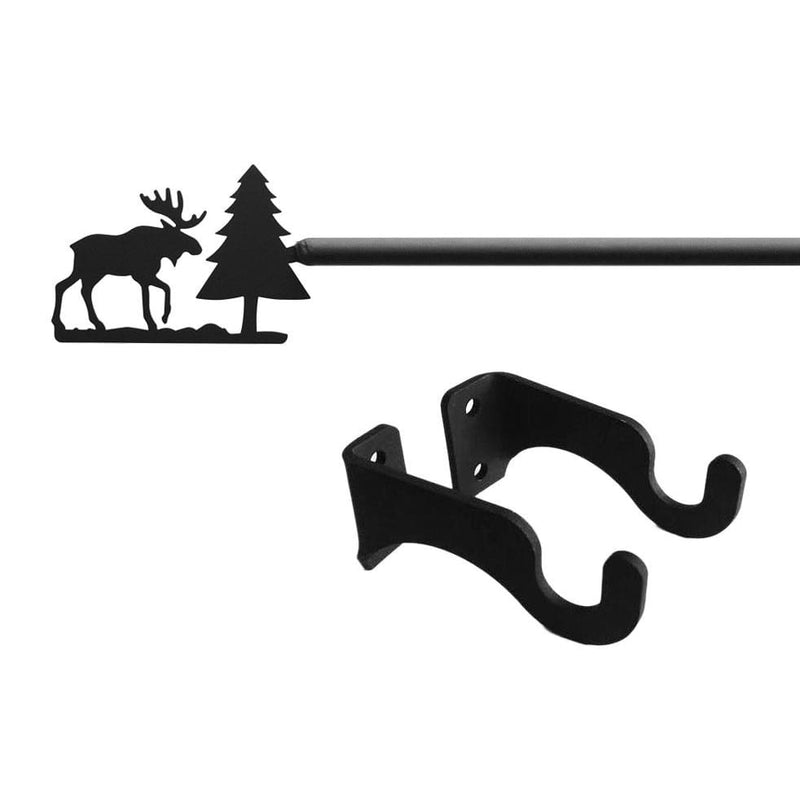 Moose Pine Curtain Rod SM (Hardware is INCLUDED)