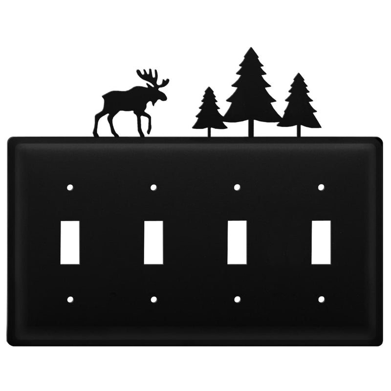 Quad Moose & Pine Quadruple Switch Cover