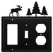 Triple Moose & Pine Trees Single GFI Switch and Outlet Cover CUSTOM Product