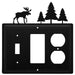 Triple Moose & Pine Trees Single Switch GFI and Outlet Cover CUSTOM Product