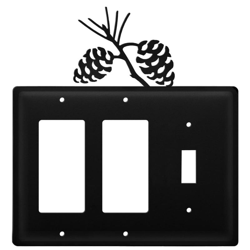 Triple Pinecone Double GFI and Single Switch Cover CUSTOM Product