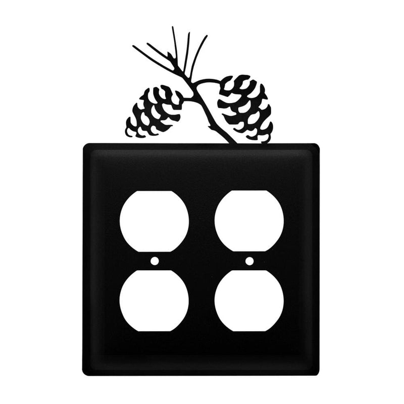 Double Pinecone Double Outlet Cover