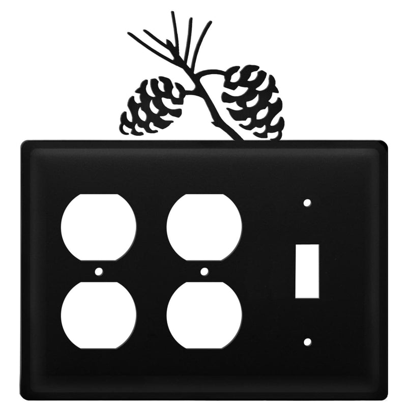 Triple Pinecone Double Outlet and Single Switch Cover CUSTOM Product