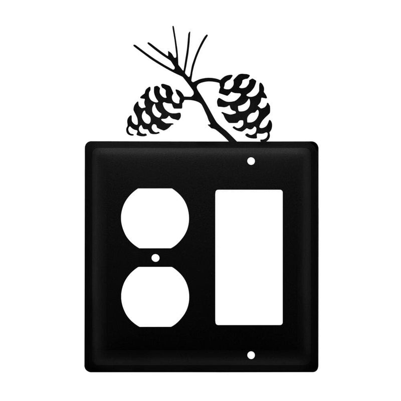 Double Pinecone Single Outlet and GFI Cover CUSTOM Product