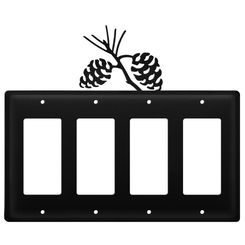 Quad Pinecone Quad GFI Cover CUSTOM Product