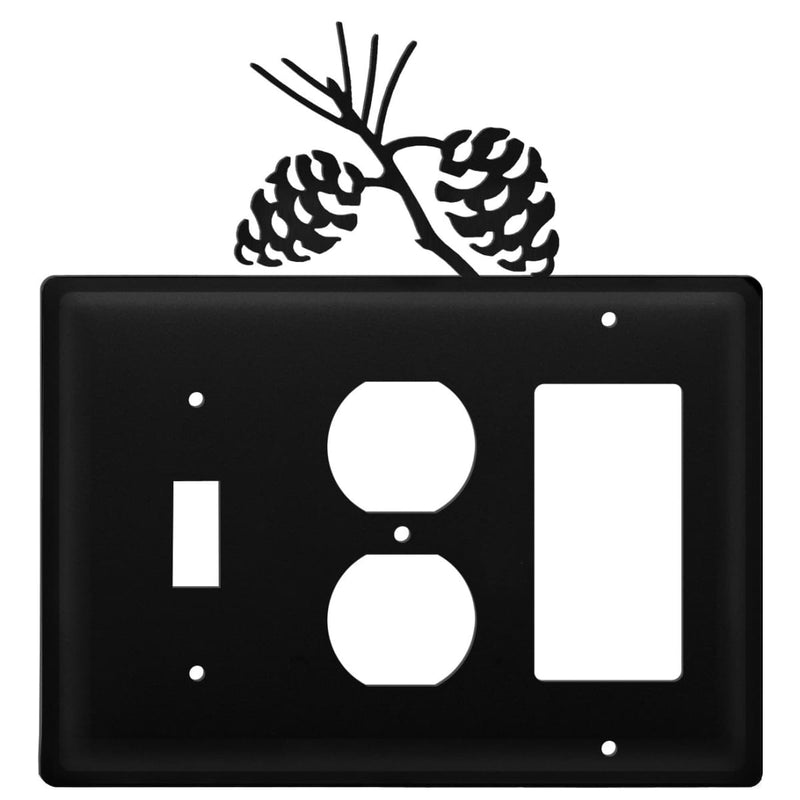 Triple Pinecone Single Switch Outlet and GFI Cover CUSTOM Product
