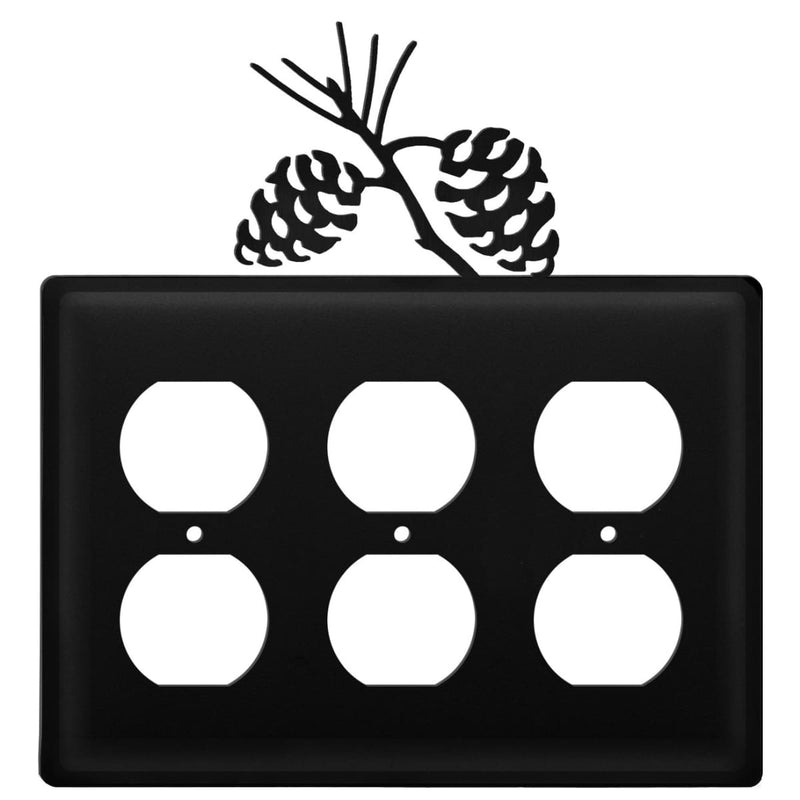 Triple Pinecone Triple Outlet Cover CUSTOM Product