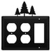 Triple Pine Trees Double Outlet and Single GFI Cover CUSTOM Product