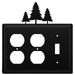 Triple Pine Trees Double Outlet and Single Switch Cover CUSTOM Product