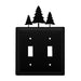 Double Pine Trees Double Switch Cover