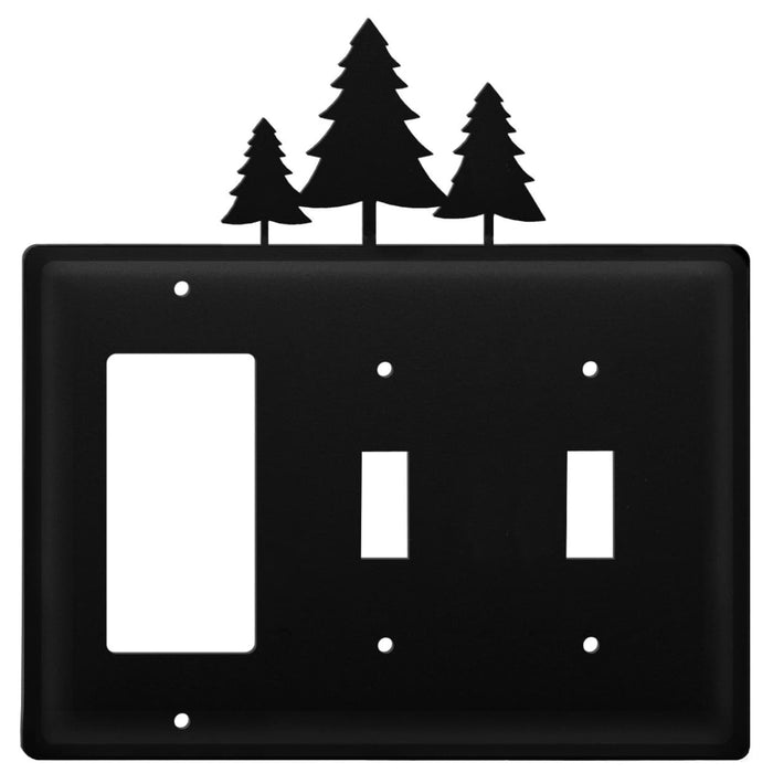 Triple Pine Trees Single GFI and Double Switch Cover CUSTOM Product