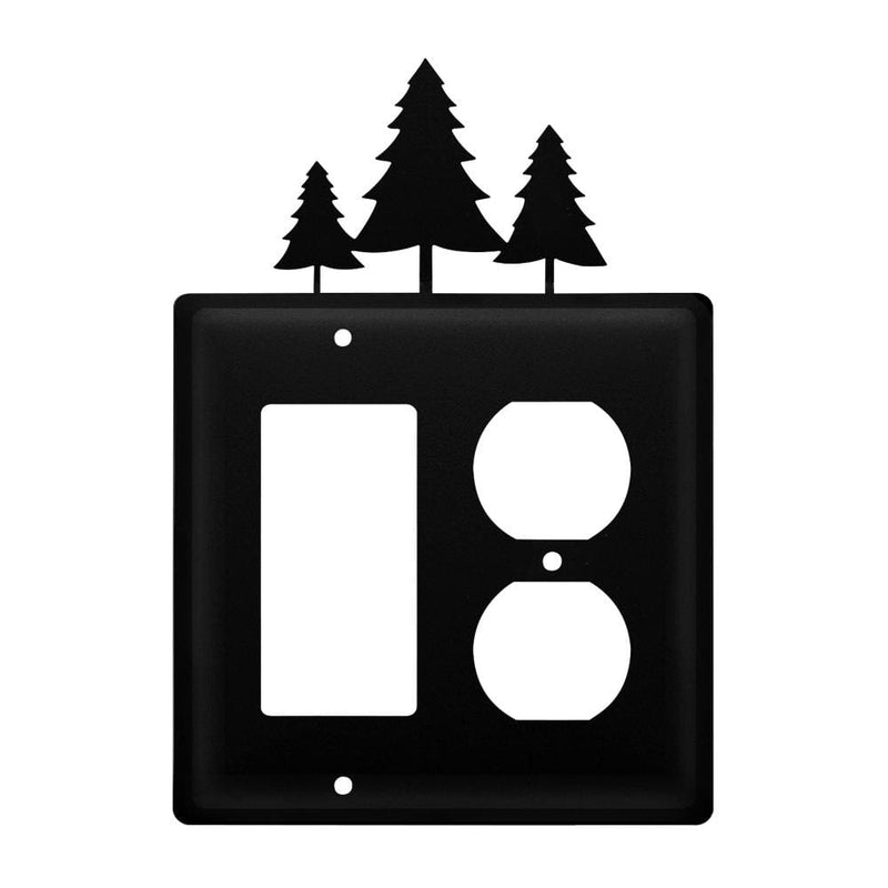 Double Pine Trees Single GFI & Outlet CUSTOM Product