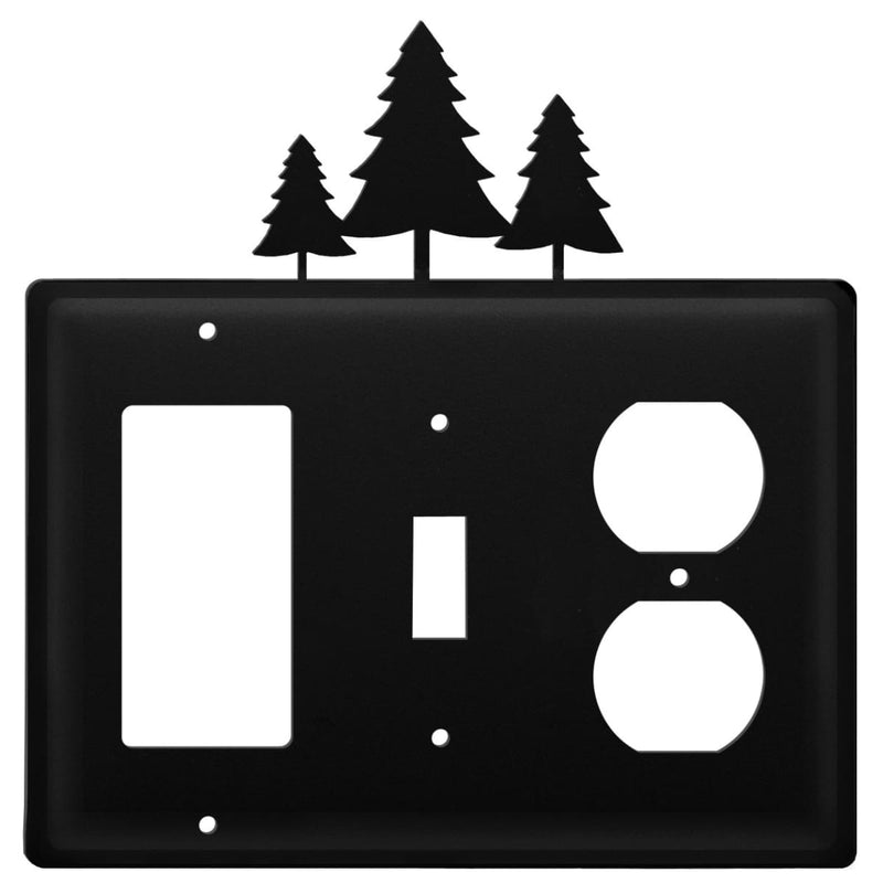 Triple Pine Trees Single GFI Switch and Outlet Cover CUSTOM Product