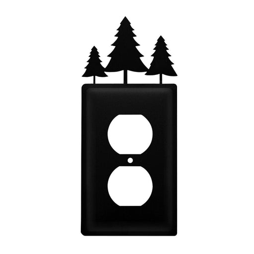 Single Pine Trees Single Outlet Cover