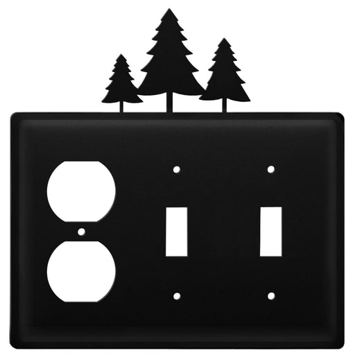 Triple Pine Trees Single Outlet and Double Switch Cover CUSTOM Product