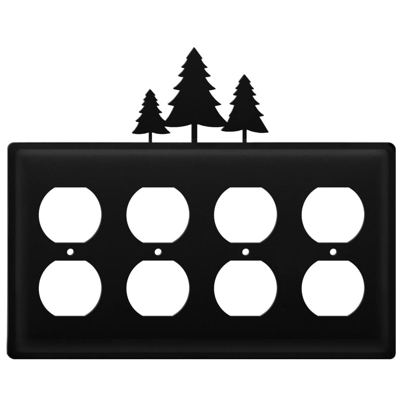 Quad Pine Trees Quad Outlet Cover CUSTOM Product