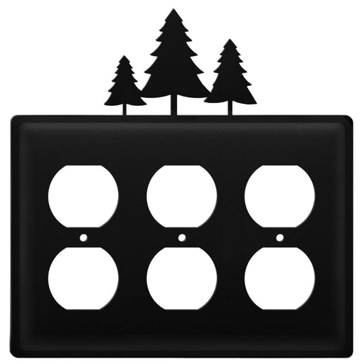 Triple Pine Trees Triple Outlet Cover CUSTOM Product
