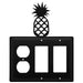 Triple Pineapple Single Outlet and Double GFI Cover CUSTOM Product