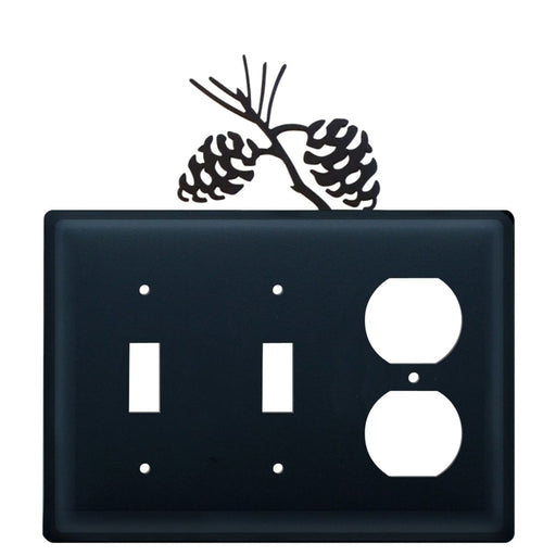 Triple Pinecone Double Switch & Single Outlet Cover