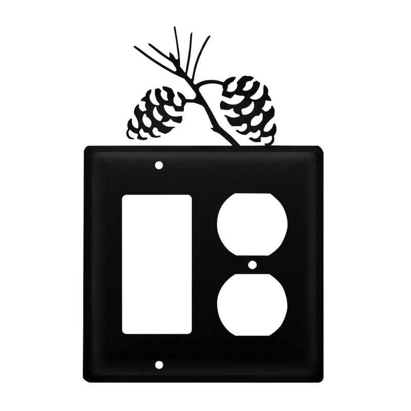 Double Pinecone Single GFI & Outlet CUSTOM Product