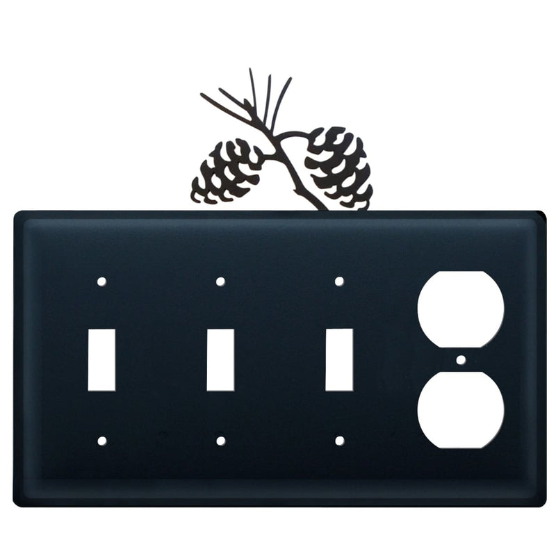 Quad Pinecone Triple Switch & Single Outlet CUSTOM Product