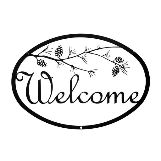 Pinecone Welcome Sign