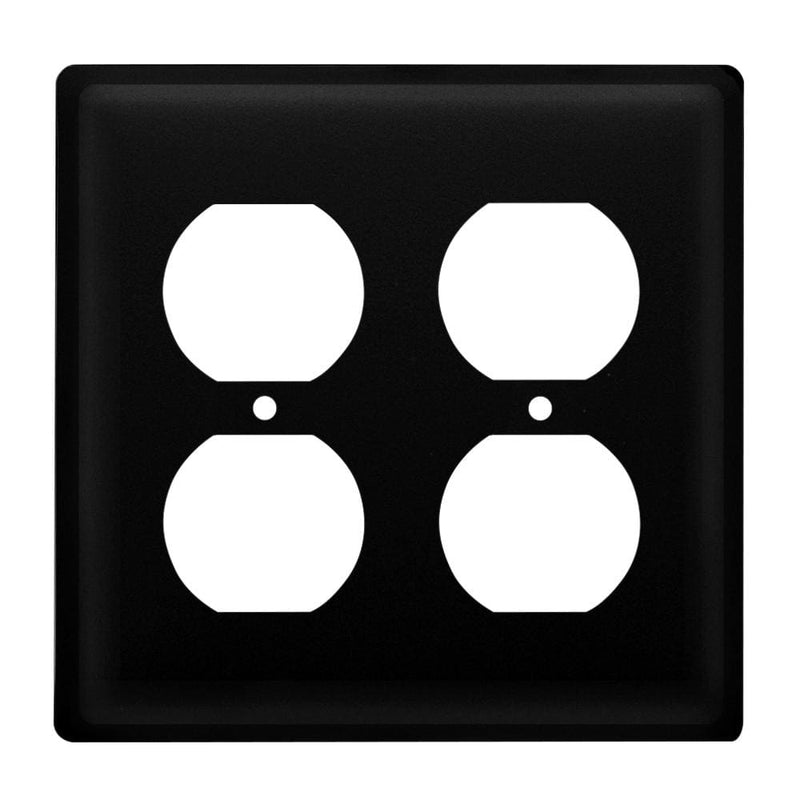 Double Plain Double Outlet Cover