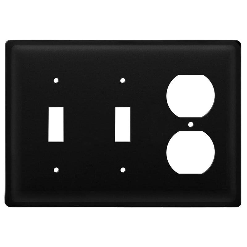 Triple Plain Double Switch & Single Outlet Cover