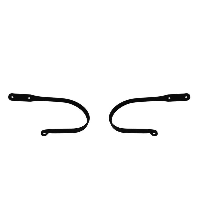 Pair of Plain Curtain Tie Backs in 5 1/2 In. size, sleek black design for securing curtains, perfect for minimalist interior styling.