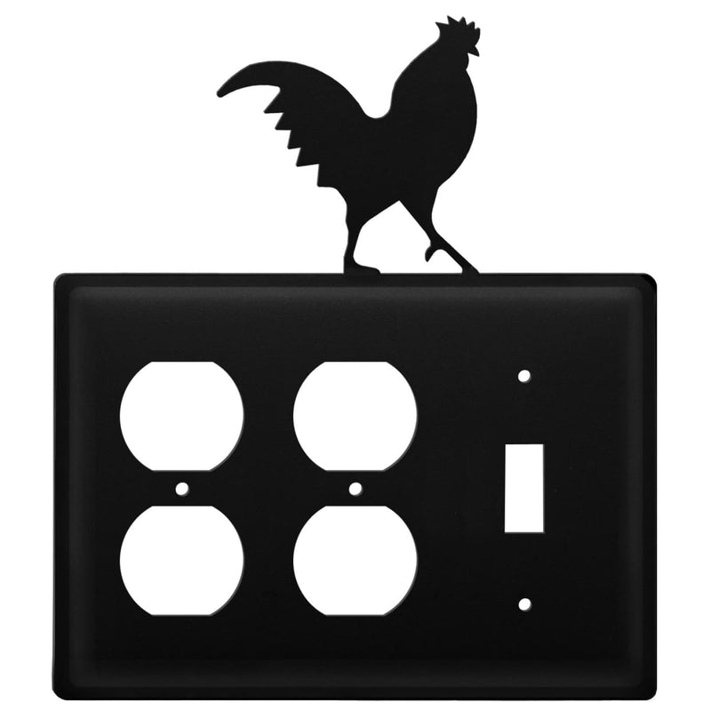 Triple Rooster Double Outlet and Single Switch Cover CUSTOM Product