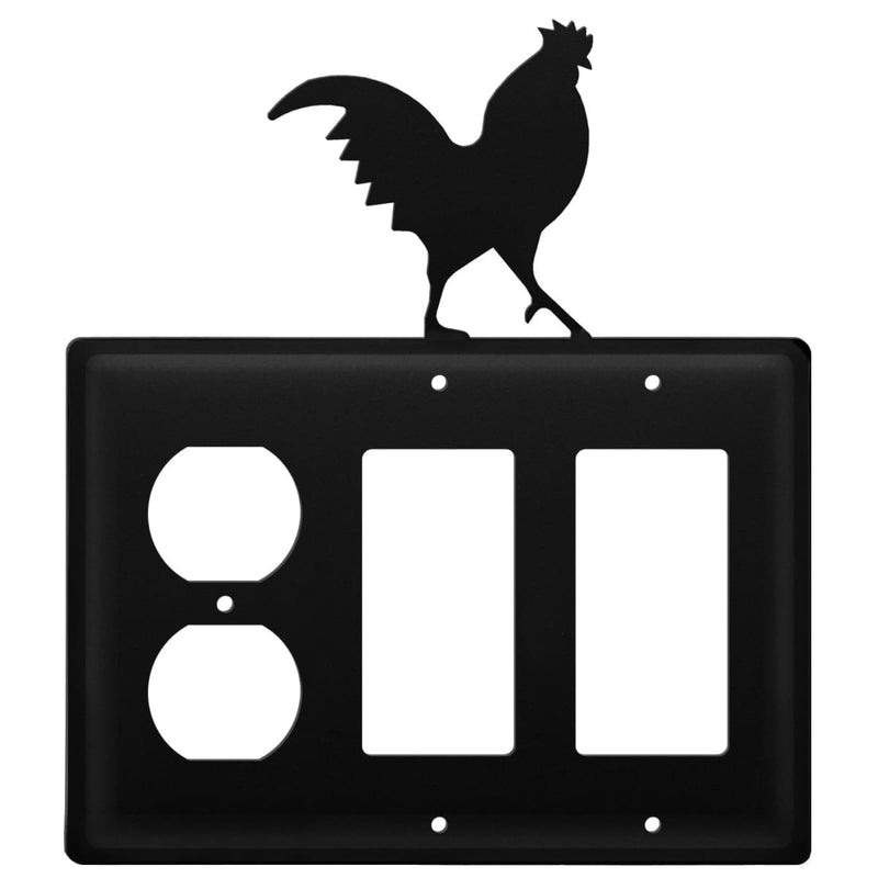 Triple Rooster Single Outlet and Double GFI Cover CUSTOM Product