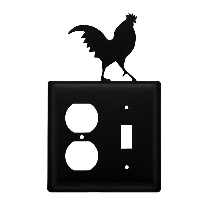 Double Rooster Single Outlet and Switch Cover