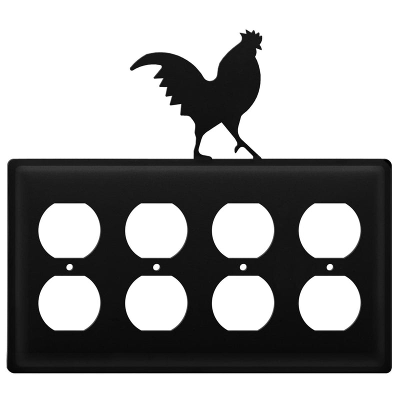 Quad Rooster Quad Outlet Cover CUSTOM Product