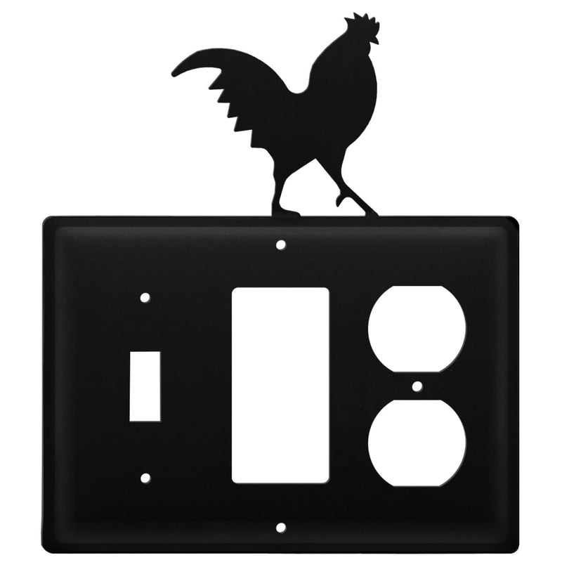 Triple Rooster Single Switch GFI and Outlet Cover CUSTOM Product