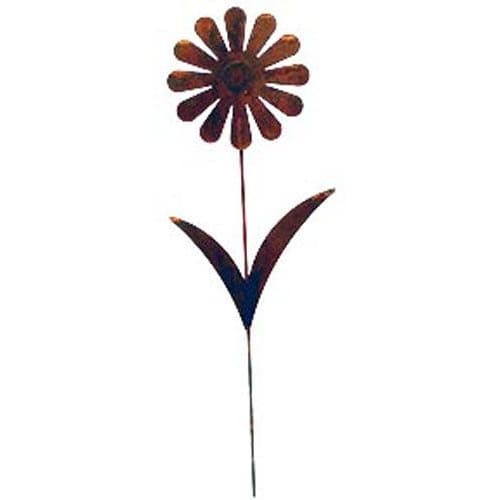 Daisy Rusted Garden Stake