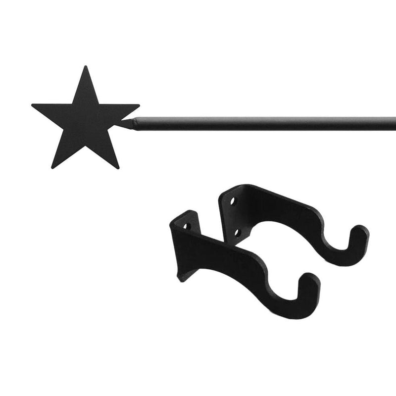 Star Curtain Rod SM (Hardware is INCLUDED)