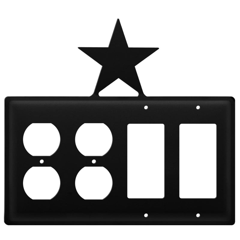 Quad Star Double Outlet and Double GFI Cover CUSTOM Product