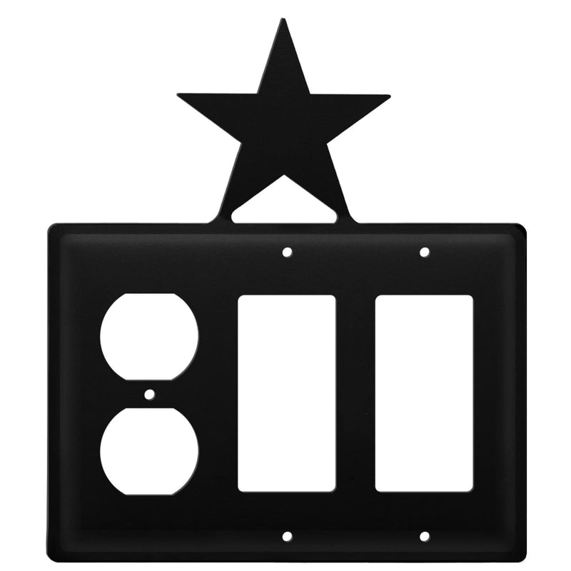 Triple Star Single Outlet and Double GFI Cover CUSTOM Product