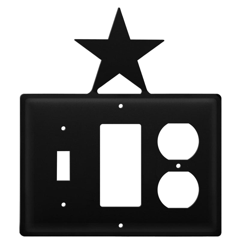 Triple Star Single Switch GFI and Outlet Cover CUSTOM Product