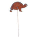 Turtle Rusted Garden Stake