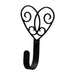 Scrolled Heart Wall Hook Small